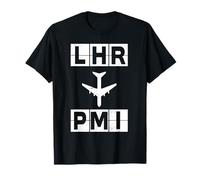 Itinéraire d'avion LHR à PMI Londres Majorque T-Shirt