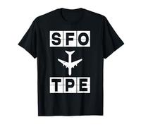 Itinéraire d'avion SFO vers TPE San Francisco Taipei T-Shirt