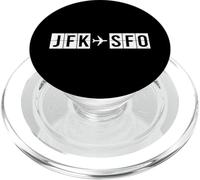 Itinéraire de Voyage JFK à SFO Airport Code New York San Francisco PopSockets PopGrip pour MagSafe