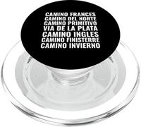 Itinéraires du Camino de Santiago Finisterre primitif du PopSockets PopGrip pour MagSafe
