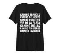 Itinéraires du Camino de Santiago Finisterre primitif du T-Shirt Haut de Gamme