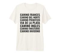 Itinéraires du Camino de Santiago Finisterre primitif du T-Shirt Haut de Gamme