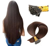 Itip Extensions de cheveux Cheveux Humains I Tip Extensions Chocolate Brown #2 Cold Fusion Itip Keratin Hair Extensions 16 pouces 50g / paquet 100Strands,18inch