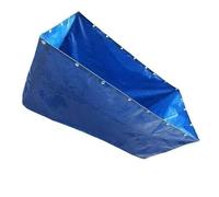 ITITI Piscine d'aquarium en PVC (1 pièce) avec vanne de vidange - Bâche de 0,5 mm, Bassin de rétention temporaire for Poissons d'eau de mer, koïs et Tortues(2x1x1m)