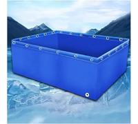 ITITI Piscine Hors Sol en Toile PVC for carpes koï et Tortues - Réservoir temporaire Durable et étanche avec vanne de vidange(0.8x1.5x0.7m)