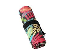 Itkcozcg 12/24/36/48/72 trous Organiseur de crayons en toile Motif feuilles Fournitures scolaires, 24 trous