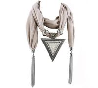 Itkcozcg Accessoires de mode, bijoux ethniques tendance pour femme, pendentif goutte d'eau, collier écharpe, gris, Size reference picture