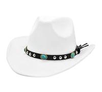 Itkcozcg Accessoires de mode, chapeau western country chapeaux pour femmes hommes adultes cowgirl fête à thème, blanc, Suitable for head circumference 55-60cm