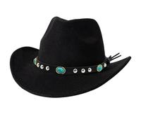 Itkcozcg Accessoires de mode, chapeau western country chapeaux pour femmes hommes adultes cowgirl fête à thème, Noir , Suitable for head circumference 55-60cm