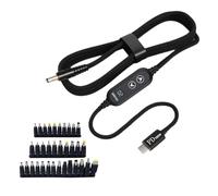 Itkcozcg Alimentation USB C DC 5,5 mm 100 W avec 5 V/12 V/15 V/19 V/20 V Sortie multiple USB vers cordon d'alimentation directe 34 adaptateurs pour ordinateurs portables Câble de charge pour
