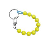 Itkcozcg Bijou tendance, porte-clés coloré en perles uniques pour téléphone avec chaîne et pendentif accrocheur pour diverses occasions, Jaune #, 10cm