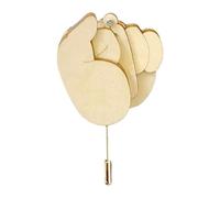 Itkcozcg Bijoux de Mode, Broche Interactive en Bois pour Doigt Amusante avec Geste du Doigt du Milieu Épingle à Broder Unisexe en Tissu avec Texture Bois pour Quotidien et Fête