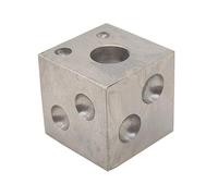 Itkcozcg Bijoux tendance, bloc de dappage carré en acier au carbone poli, outil de fabrication de bijoux avec plusieurs cavités, Xs#, 25x25mm