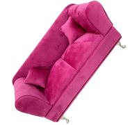 Itkcozcg Boîte à bijoux de luxe en flanelle en forme de canapé avec rangement pour roses et plusieurs compartiments pour colliers, organiseurs de bijoux en forme de rose