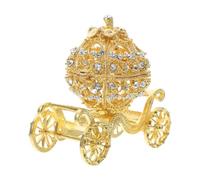 Itkcozcg Boîte à bijoux en forme de carrosse citrouille d'Halloween avec esthétique européenne multifonctionnelle, décoration d'intérieur pour décoration d'intérieur pour décoration sur le thème des