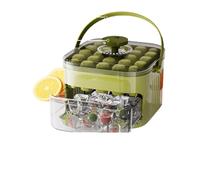 Itkcozcg Boîte à glaçons réutilisable avec couvercle et bac à glaçons - Plateau facile à démouler - Boîte de rangement pour congélateurs - Moule domestique durable