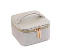 Itkcozcg Boîte de rangement portable pour bijoux tendance, boîte de rangement pour bijoux de voyage, organiseurs de colliers adaptés pour colliers et bijoux, Blanc #, 12*12*7cm
