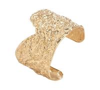 Itkcozcg Bracelet punk en métal avec encoche géométrique en V et surfaces martelées en métal texturé pour alternative à la mode, bijoux tendance, tendance, punk, coupe en V