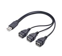 Itkcozcg Câble répartiteur USB mâle vers trois femelles USB 2.0 pour connecter plusieurs appareils, imprimantes, appareils photo et gadgets, adaptateur USB de voiture