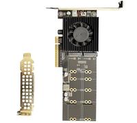 Itkcozcg Carte d'adaptateurs NVMe PCIe4.0 à 4 baies avec reconnaissance directe du lecteur - Pas de configuration du BIOS requise - Opérations à pleine vitesse - Adaptateurs NVMe en aluminium pour