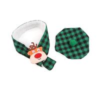 Itkcozcg Chapeau de Noël pour animaux de compagnie, décoration de cou pour animal de compagnie, écharpe de renne pour chien, accessoire photo