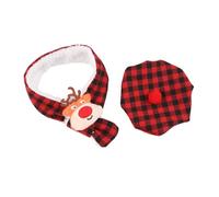 Itkcozcg Chapeau de Noël pour animaux de compagnie, décoration de cou pour animal de compagnie, écharpe de renne pour chien, accessoire photo