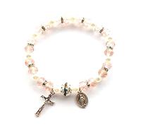 Itkcozcg Chapelet Croix Jésus Chrétien Ornement Fournitures Décoration pour Adultes d'anniversaire Mariage