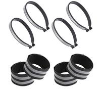 Itkcozcg Clip de cheville réfléchissant léger réglable pour pantalon de jambe pour vélo de nuit et vélos d'extérieur Clip de pantalon équipement de cyclisme pour homme femme chevilles