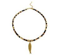 Itkcozcg Collier tendance en acier inoxydable avec imprimé léopard pour femmes tendance et amateurs de bijoux uniques