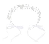 Itkcozcg Couronne de fleurs et perles synthétiques réglables pour mariée, demoiselles d'honneur, fête de mariage, accessoires pour cheveux
