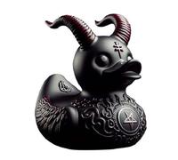 Itkcozcg décorations maison, statue de canard canard punk statue animal figure canard satanique figurine