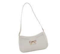 Itkcozcg Élégant sac à main à bandoulière pratique en cuir synthétique avec nœuds pour les transports, le shopping et les événements sociaux, petit sac, blanc, One Size