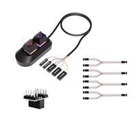 Itkcozcg Ensemble de boutons d'alimentation externes pour ordinateur de bureau avec câble de connexion répartiteur et adaptateur d'installation rapide pour cartes mères