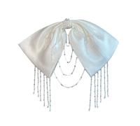 Itkcozcg Épingle à cheveux avec perles pour filles - Nœud en ruban pour concours de beauté, bal de fin d'année, princesse - Accessoires de scène
