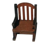 Itkcozcg Figurine miniature artisanale en résine avec chaise à bascule, idéale pour les espaces de travail, les étagères de bureau, les bibliothèques ou comme cadeau pour la décoration de la maison