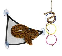 Itkcozcg Filet d'escalade interactif et balançoire pour enrichissement et exercice physique Accessoires décoratifs Habitat Serpent de maïs Accessoires d'escalade