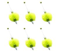 Itkcozcg Fournitures de bureau, 6 stylos à bille perlés en peluche multicolores, stylos à bille rétractables multicolores pour écrire en douceur, Vert matcha., 16.2*1.2CM, Fournitures de bureau