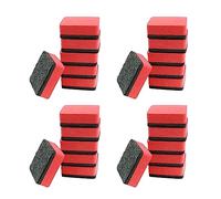 Itkcozcg Fournitures de bureau, lot de 24 gommes magnétiques en EVA pour tableau blanc et tableau noir, nettoyant pratique, coloré magnétique, Rouge, 5*5*2cm, Fournitures de bureau