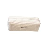 Itkcozcg Fournitures de bureau, trousse à crayons, trousse de papeterie, trousse de maquillage, sac à stylos, trousse à crayons, trousse de papeterie pour l'école et le bureau, blanc, 19*6*7cm,