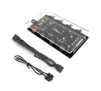 Itkcozcg Hub de contrôle RVB convertit 12 V 4 broches en 5 V 3 broches convertisseur pour boîtier PC Hub de transfert de lumières