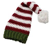 Itkcozcg Joli chapeau de Noël rayé parent-enfant en laine tricotée coupe-vent pour les activités de plein air par temps froid Chapeaux de Noël pour enfants, femmes, adultes, hommes, garçons, bébé