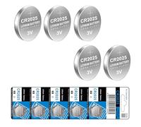 Itkcozcg Lot de 10/5 piles bouton CR2025 160 mAh haute densité d'énergie de rechange DL2025/ER2025/GPCR2025 pour montre anti-fuite