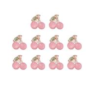 Itkcozcg Lot de 10 jolies pinces à cheveux en forme de cerises pour adultes et enfants en acrylique pour filles et femmes