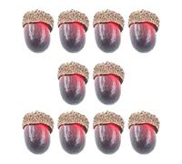 Itkcozcg Lot de 10 noix artificielles réalistes pour la fabrication de couronnes de Noël, fournitures de photoraphie d'Halloween