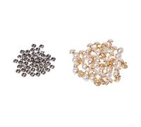 Itkcozcg Lot de 100 perles d'imitation avec rivets en cuir pour sac, chaussures, vêtements