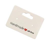 Itkcozcg Lot de 100 porte-cartes pour boucles d'oreilles en vrac pour présenter des bijoux, en papier kraft robuste, solution de rangement pour boucles d'oreilles