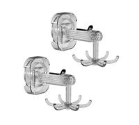 Itkcozcg Lot de 2 crochets rotatifs à 6 griffes avec ventouse à six bras pivotants pour salle de bain, accessoires d'organisation de la maison, crochets à ventouses