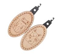 Itkcozcg Lot de 2 enfile-aiguilles avec motif animal - Outil de filetage pour les personnes âgées et les amateurs d'artisanat - Outil de broderie pour femme