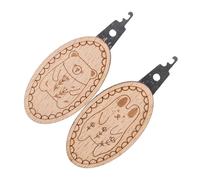 Itkcozcg Lot de 2 enfile-aiguilles avec motif animal - Outil de filetage pour les personnes âgées et les amateurs d'artisanat - Outil de broderie pour femme