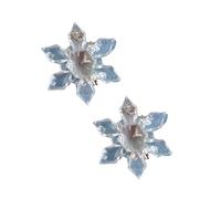 Itkcozcg Lot de 2 pinces à cheveux antidérapantes sur le thème du festival de Noël pour femmes et filles - Flocons de neige - Pour tous les âges